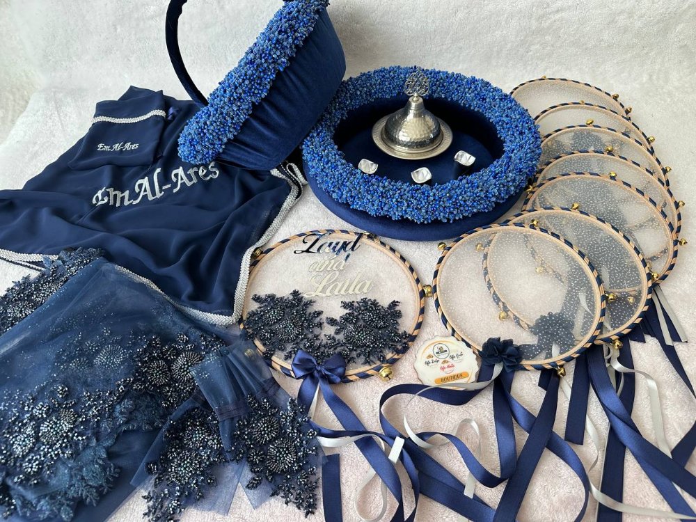 Henna-Set: Elegante Kombination aus Blau und Marineblau | EW-292693