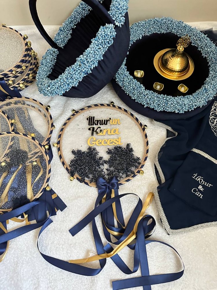 Braut und Bräutigam Hennaset – Saphirnacht-Brise Kolektion| EW-292637