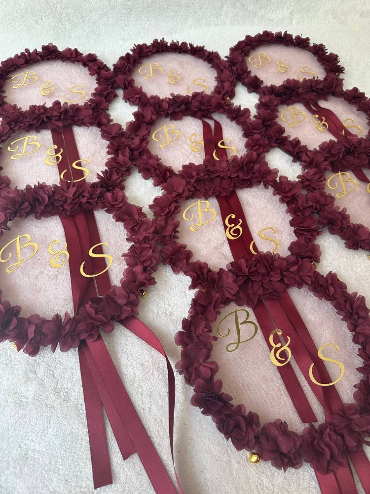 10x Lasergeschnittenes, florales Brautjungfern-Tamburin | EW-292647