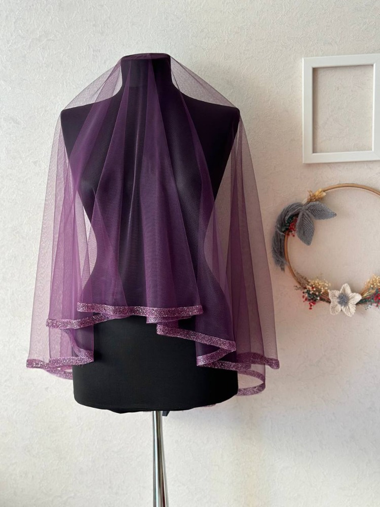 Brautschleier mit Satinrand | EW-292627