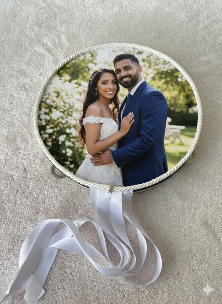 Personalisiertes Braut-Tamburin mit Foto | EW-292670