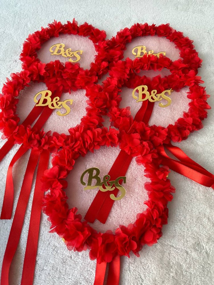 Lasergeschnittenes, florales Brautjungfern-Tamburin | EW-292660