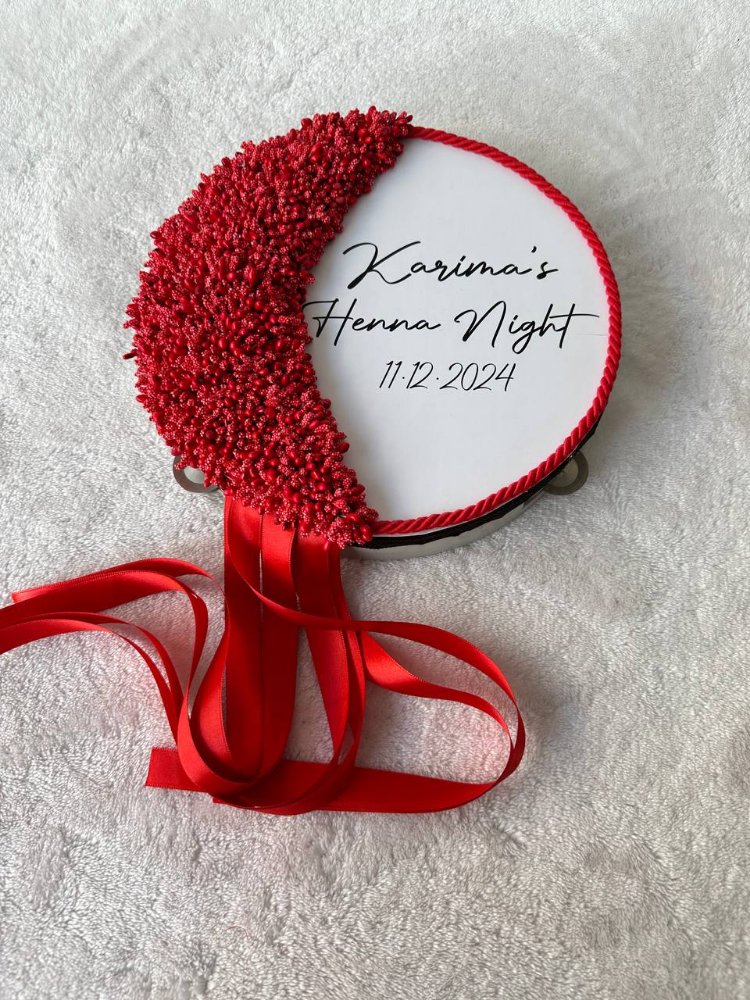 Personalisierter Braut-Def im Knospen-Design mit speziellem Fotodruck | EW-292685