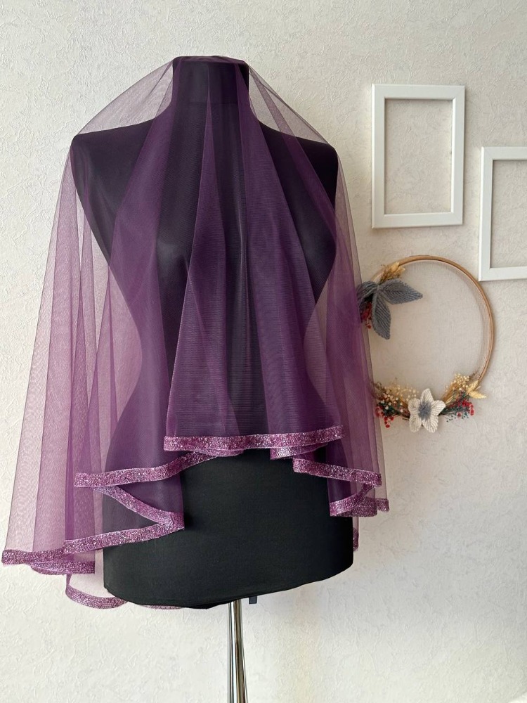 Brautschleier mit Satinrand | EW-292627