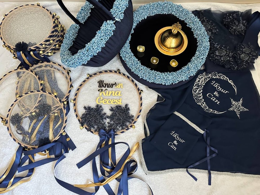 Braut und Bräutigam Hennaset – Saphirnacht-Brise Kolektion| EW-292637