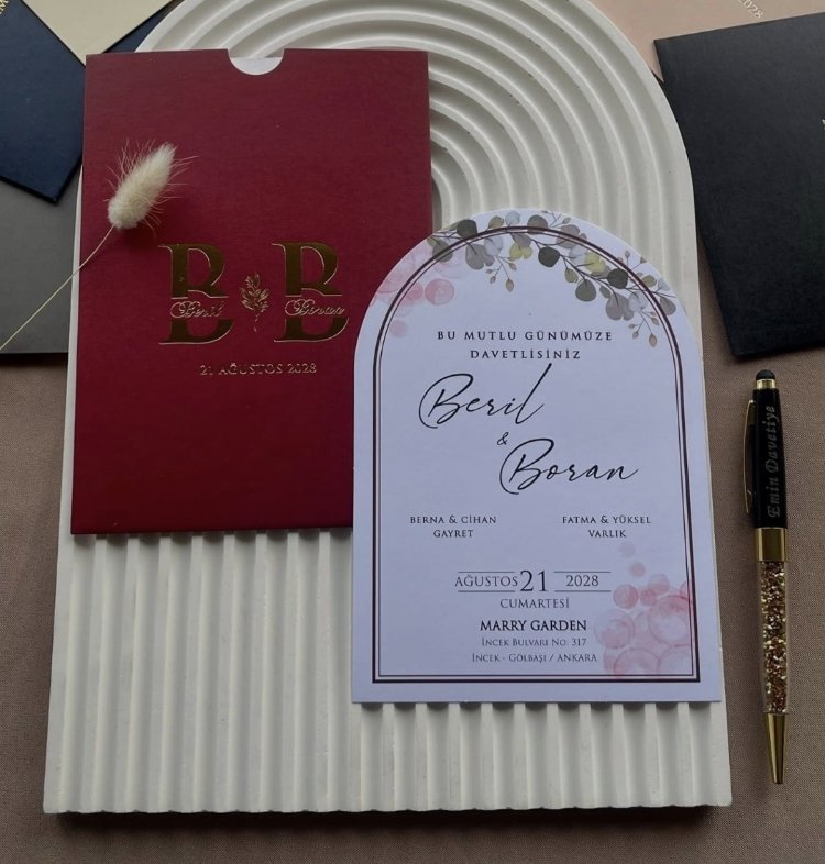 50xPersonalisierte handgefertigte Einladungen für Hochzeit, Verlobung und Verlobungsfei | EW-292723