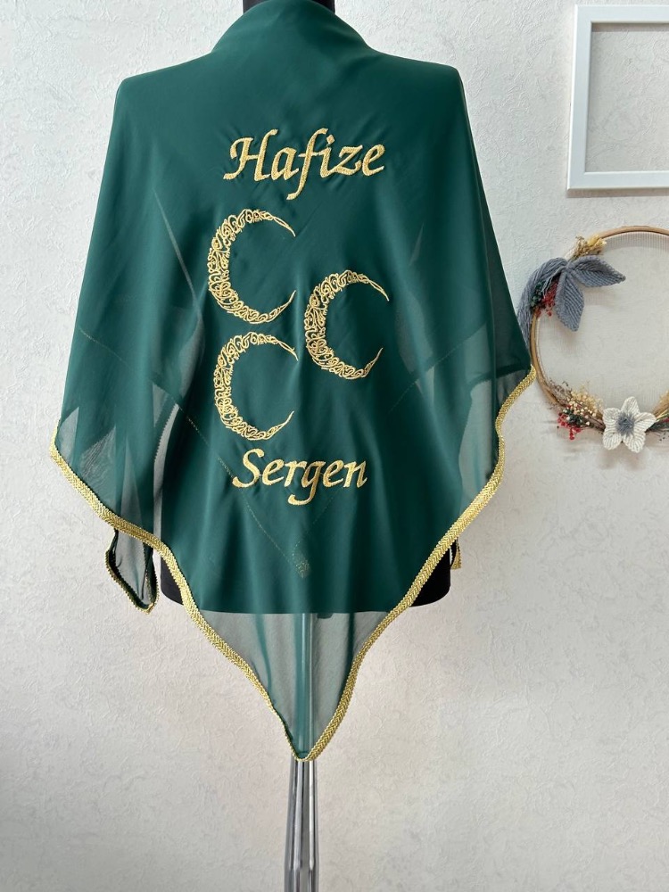 Personalisierte bestickte und verzierte Bräutigam-Schulterdecke und Handschuhe | EW-292780