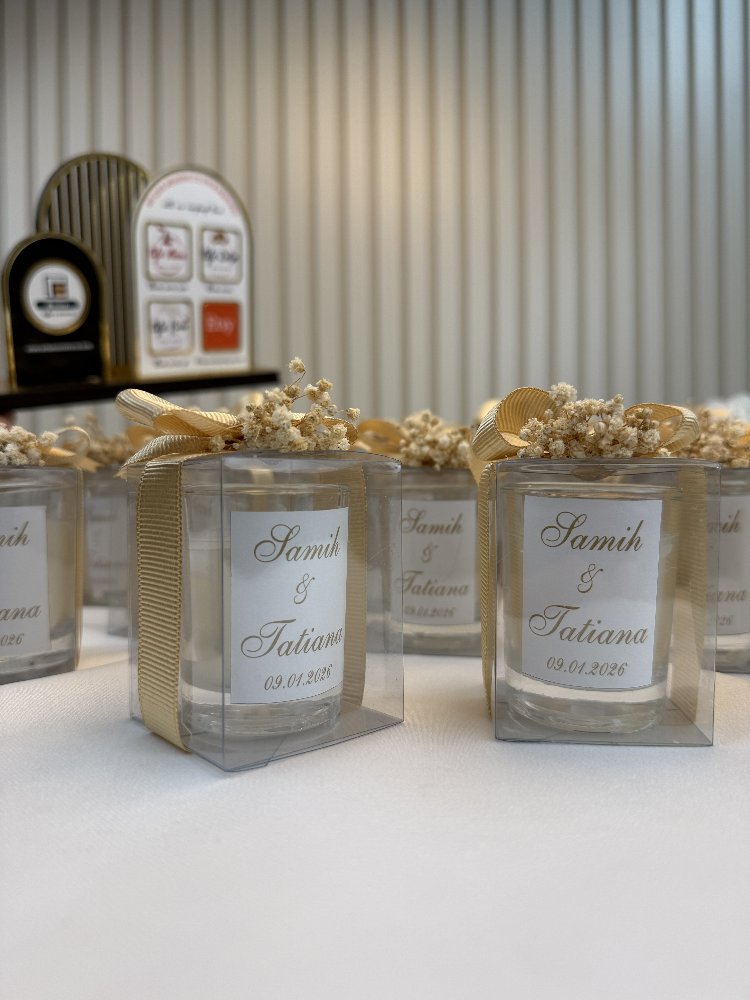 20 personalisierte Esetat-Kerzen in Geschenkbox | EW-292963