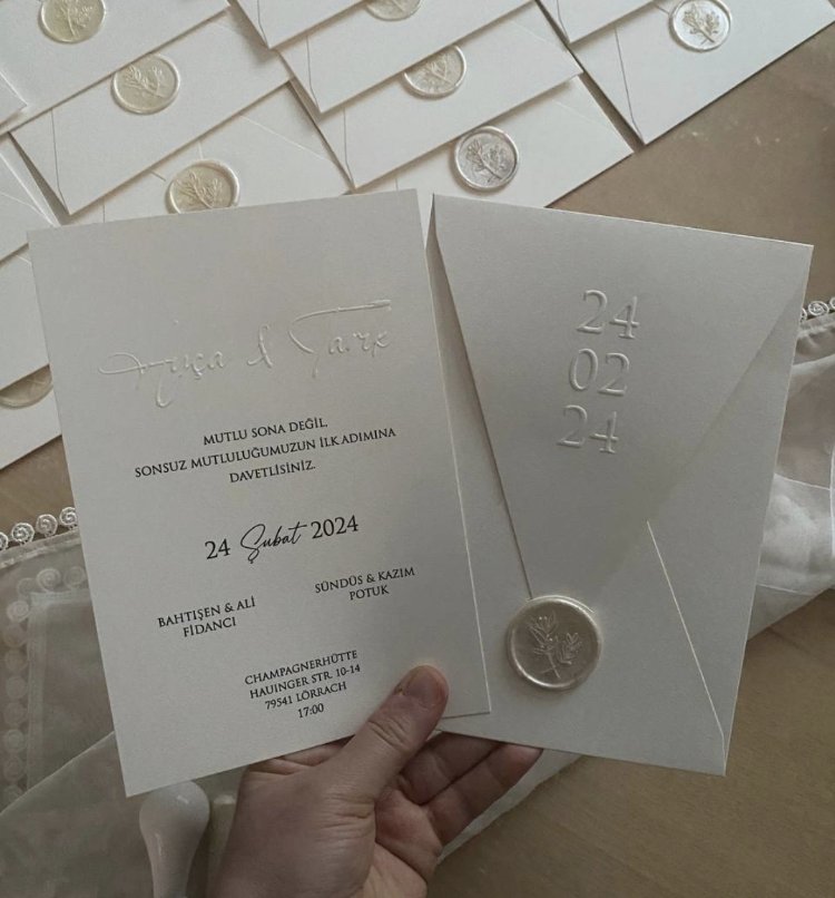50xPersonalisierte handgefertigte Einladungen für Hochzeit, Verlobung und Verlobungsfei | EW-292738