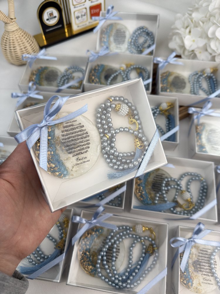 20 personalisierte Magnet-Geschenke mit Tasbih in Geschenkbox | EW-292966