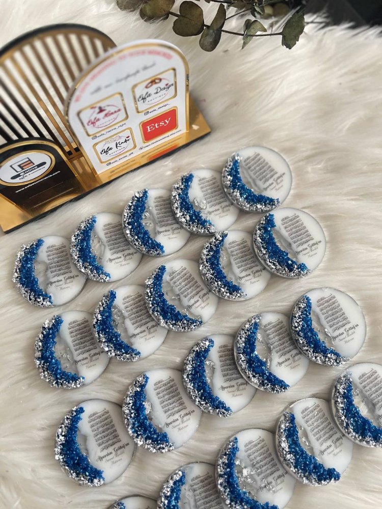 20 Handgefertigter Epoxid-Souvenir-Magnet mit Steinen | EW-292888