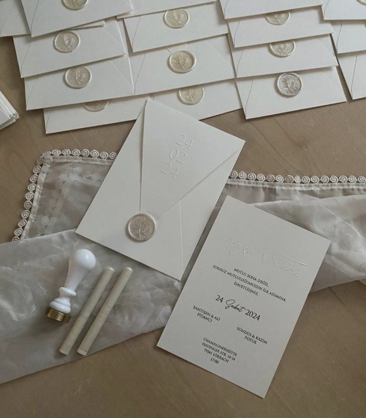 50xPersonalisierte handgefertigte Einladungen für Hochzeit, Verlobung und Verlobungsfei | EW-292738