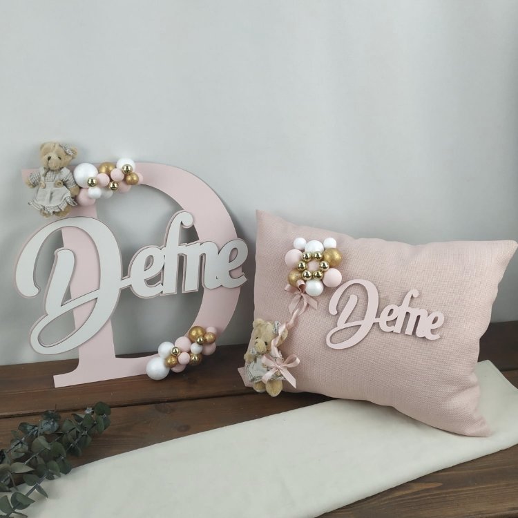Türdekoration und Kissen-Gastgeschenk-Set für Neugeborene | EW-292752