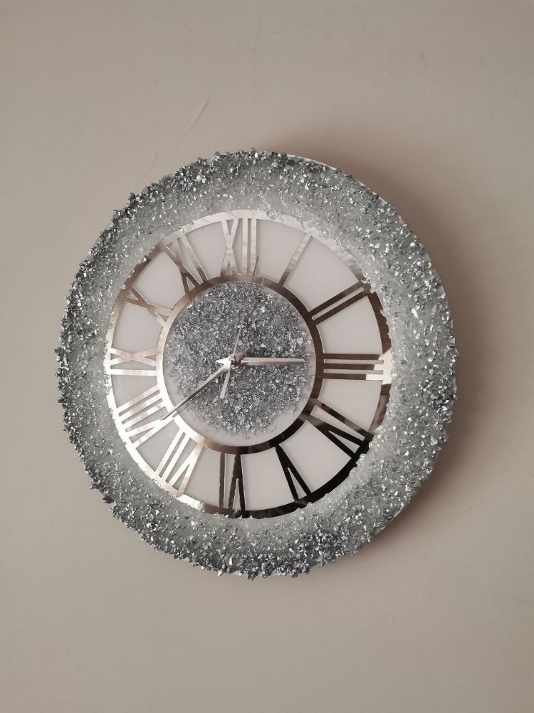 Personalisierte handgefertigte Epoxid-Uhr 35x35 cm | EW-292770