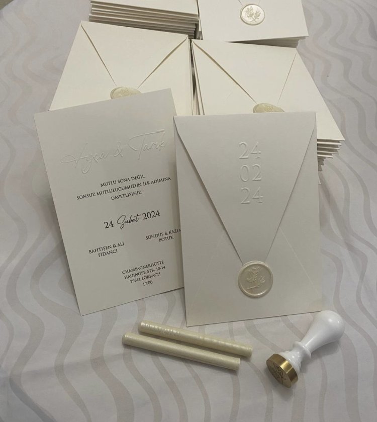 50xPersonalisierte handgefertigte Einladungen für Hochzeit, Verlobung und Verlobungsfei | EW-292738