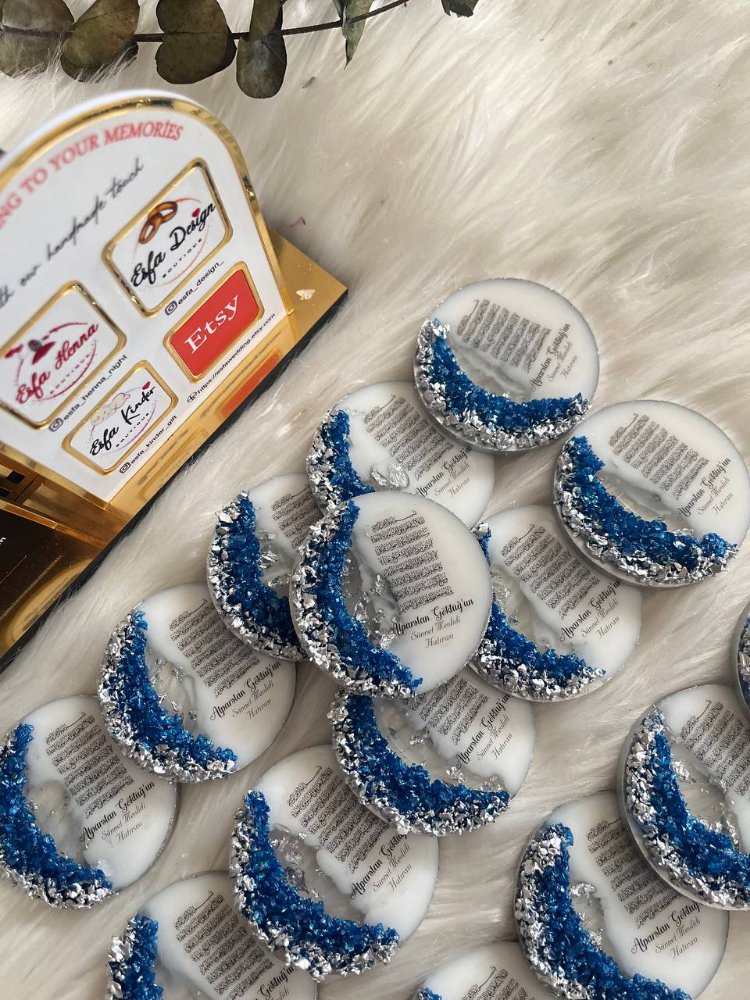 20 Handgefertigter Epoxid-Souvenir-Magnet mit Steinen | EW-292888