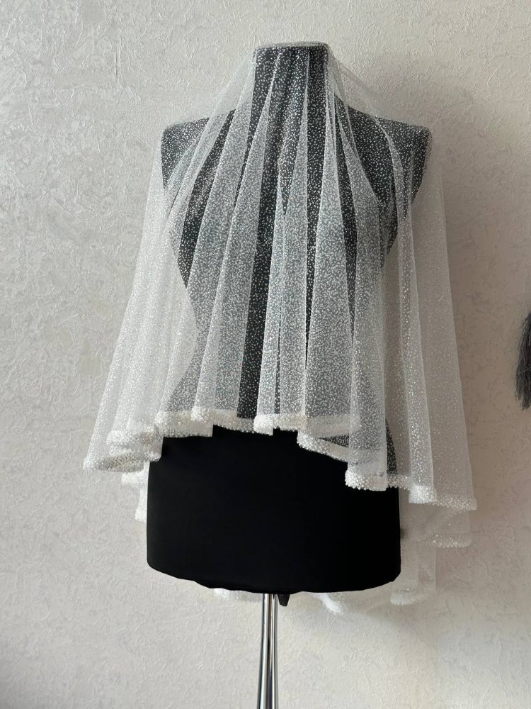 Brautschleier-Set aus französischer Guipure-Spitze | EW-292912