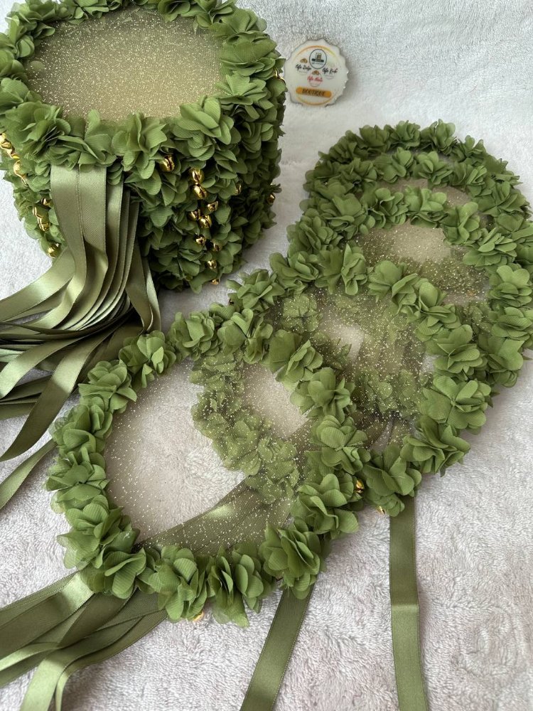10x Lasergeschnittenes, florales Brautjungfern-Tamburin | EW-292936
