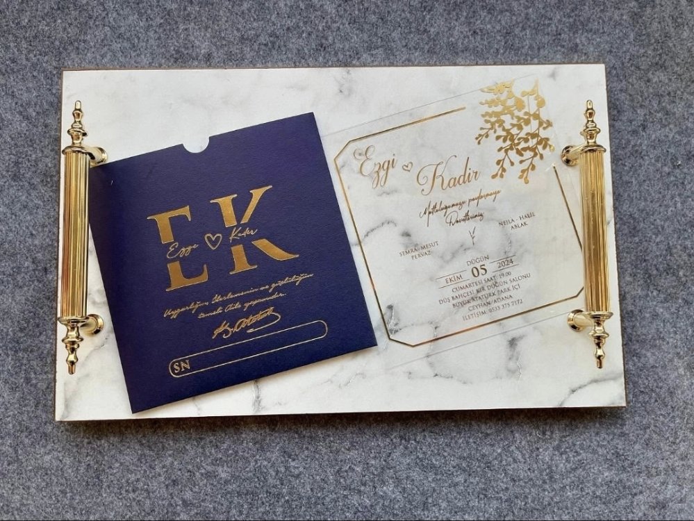 50xPersonalisierte handgefertigte Einladungen für Hochzeit, Verlobung und Verlobungsfei | EW-292717