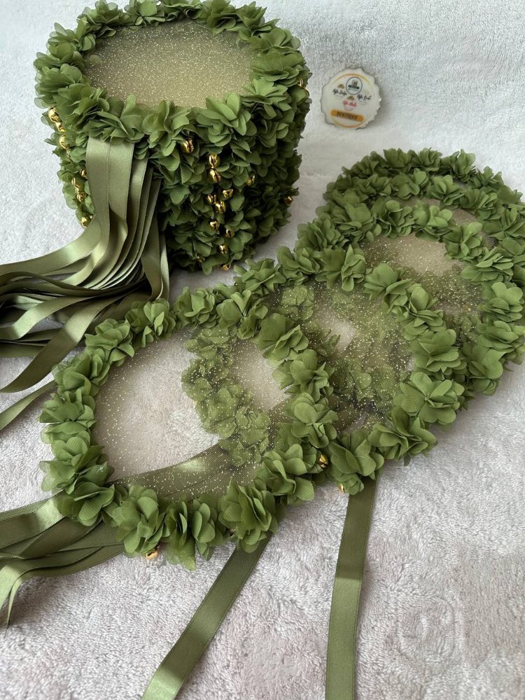 10x Lasergeschnittenes, florales Brautjungfern-Tamburin | EW-292936