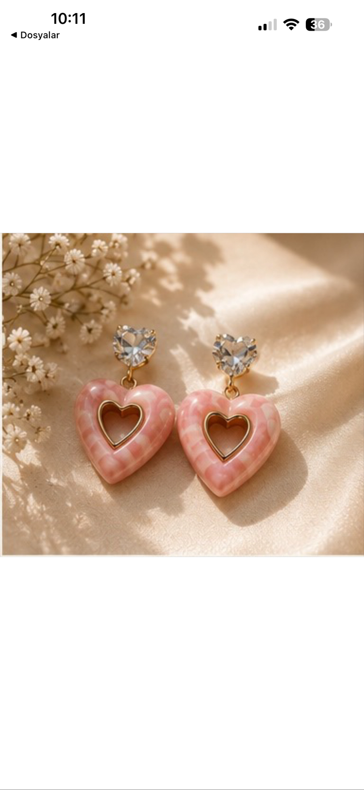 PİNK HEART KÜPE