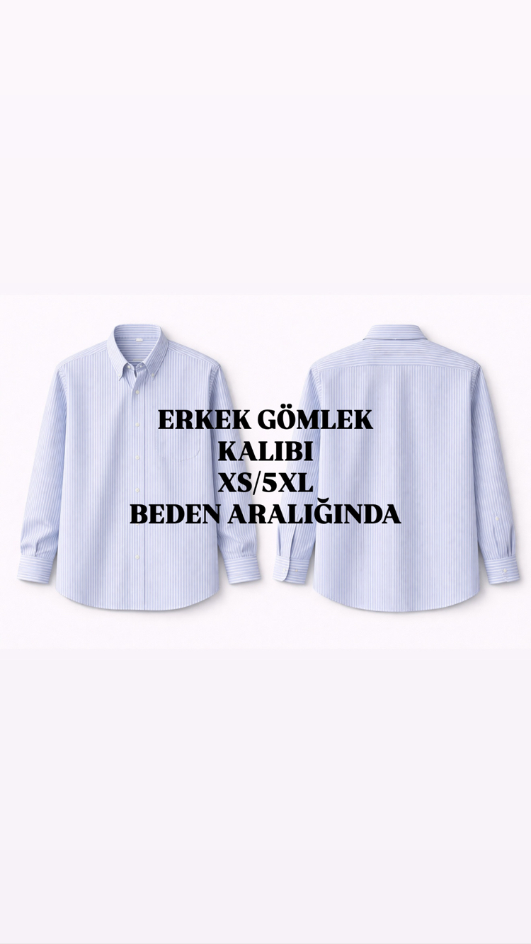 ERKEK GÖMLEK KALIBI XS/5XL