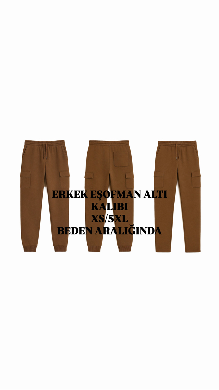 ERKEK EŞOFMAN ALT BEDEN KALIBI XS/5XL 