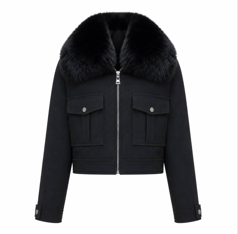 Crop Cashmere Jacket