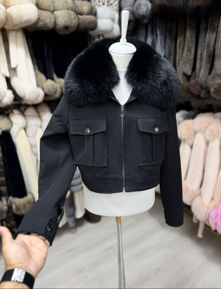 Crop Cashmere Jacket