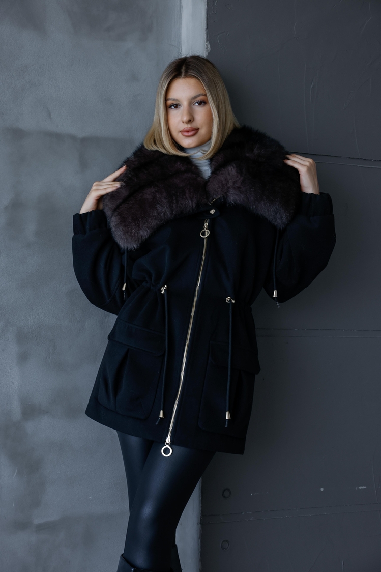 Velvet Touch Cashmere Fur Coat