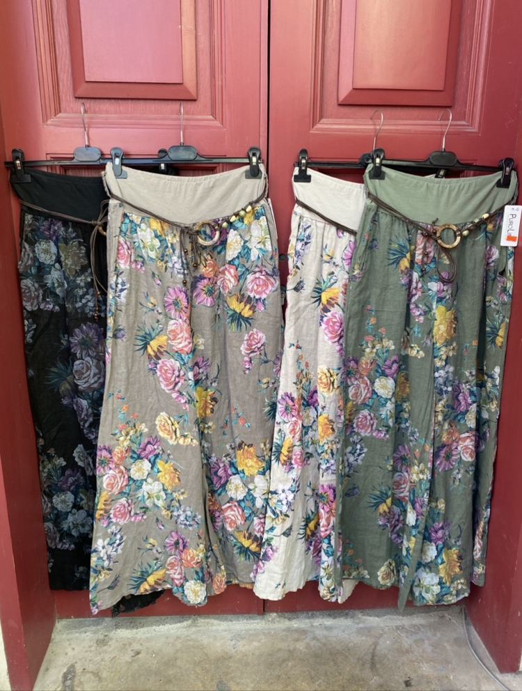 Desenli keten pantalon