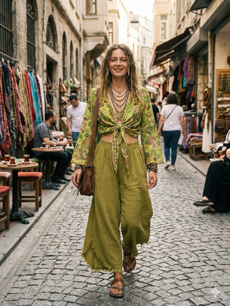 Müslin kumaş pantalon