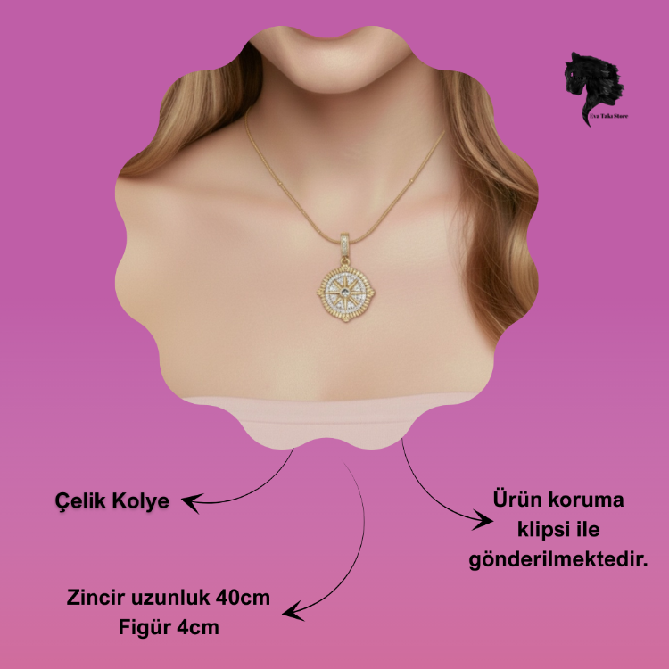 Kutup Yıldızı Kuzey Yıldızı Kolye - 1788