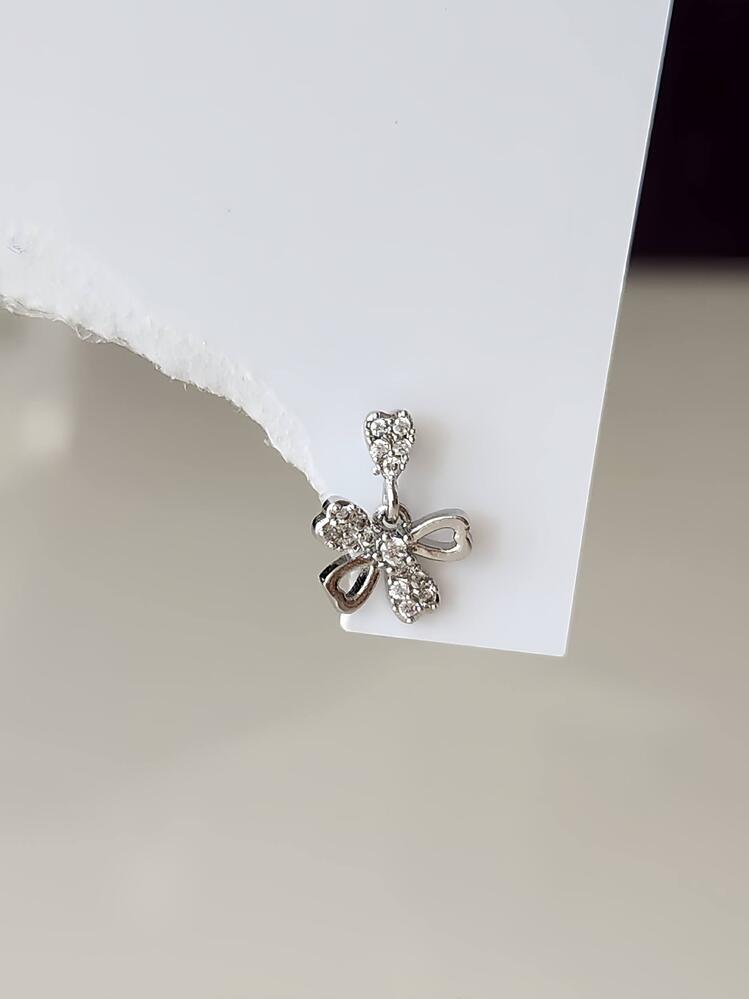 Sallantılı Fiyonk Kurdela Model Kıkırdak Piercing Tragus Helix Gümüş Renk Küpe - 1570