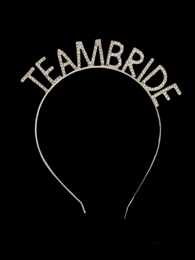 Team Bride Yazılı Metal Kristal Taşlı Taç Bekarlığa Veda Nedime Tacı - 1167