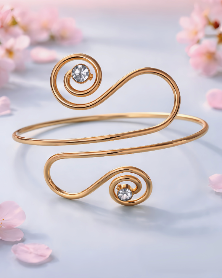 Spiral Yuvarlak Model Pazu Kol Bileziği Ayarlanabilir Bileklik- 1836