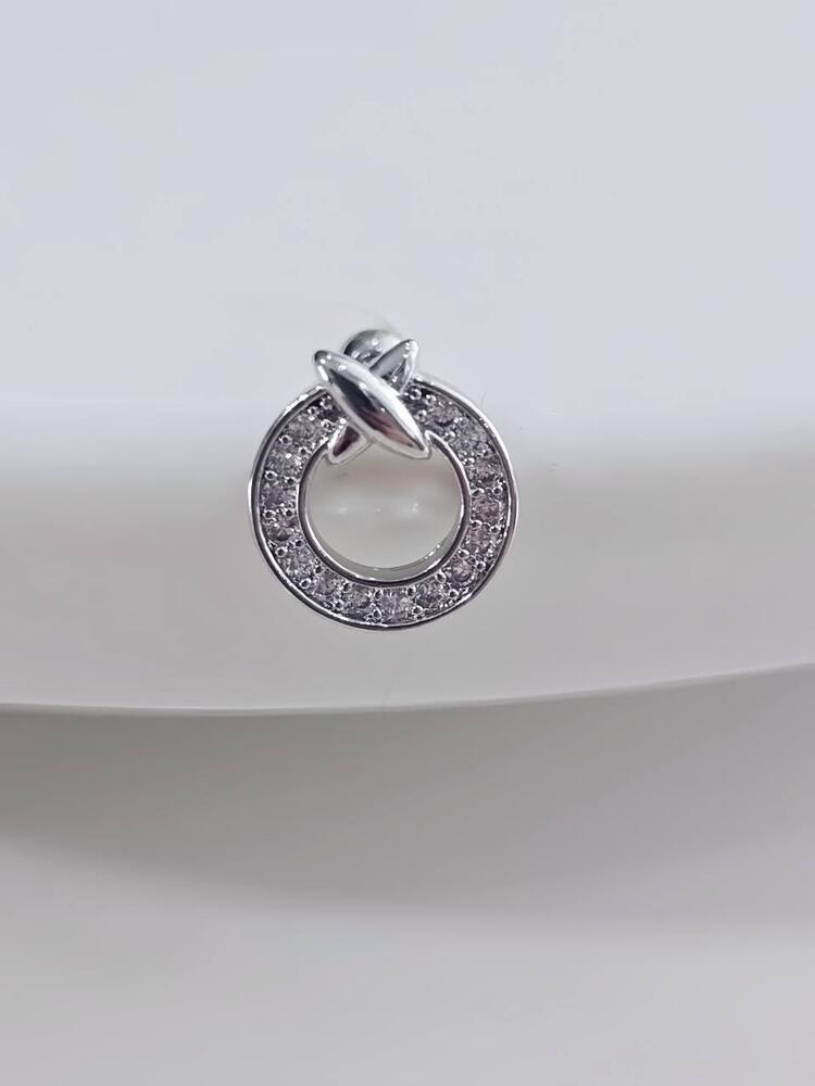 Halka X Artı Model Kıkırdak Piercing Tragus Helix Silver Gümüş Renk Küpe - 1376