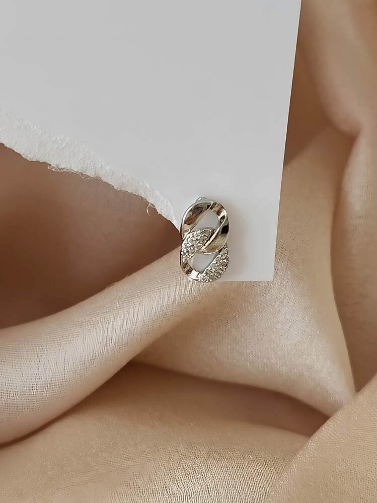 Gurmet Zincir Model Kıkırdak Tragus Helix Piercing Gümüş Renk Küpe - 1582