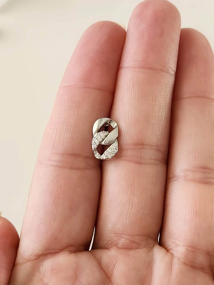 Gurmet Zincir Model Kıkırdak Tragus Helix Piercing Gümüş Renk Küpe - 1582