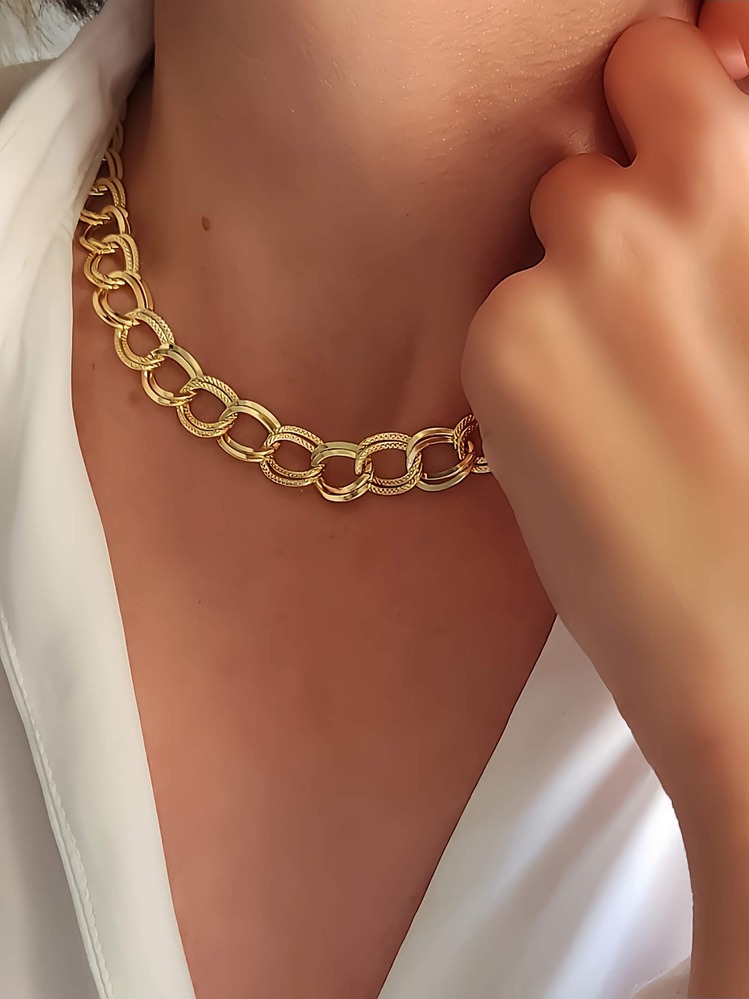 Uzay Yolu Samanyolu Model Zincir Altın Kaplama Gold Renk Kolye - 1268