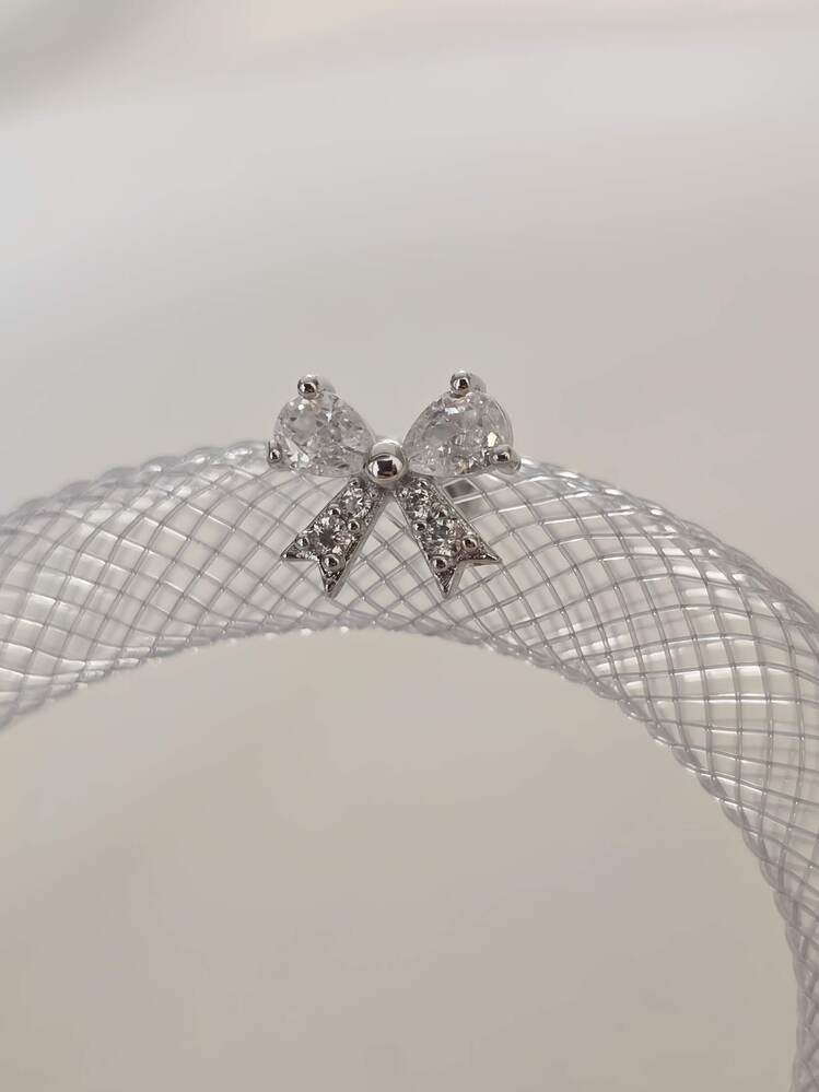 Fiyonk Kurdela Model Kıkırdak Piercing Tragus Helix Silver Gümüş Renk Küpe - 1435