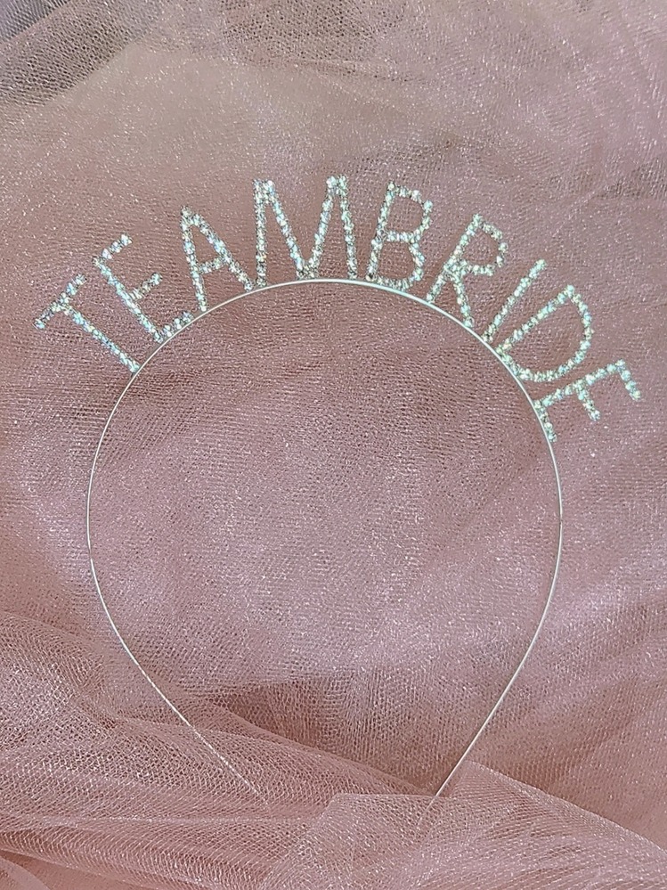 Team Bride Yazılı Metal Kristal Taşlı Taç Bekarlığa Veda Nedime Tacı - 1167