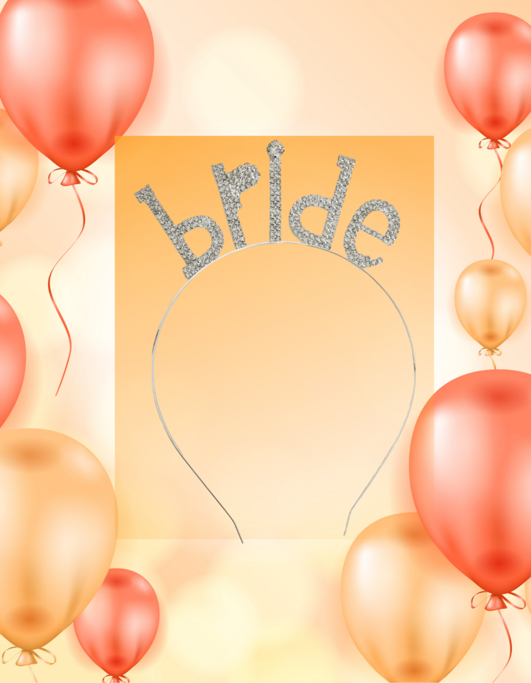 Bride Metal Kristal Taşlı Taç Bekarlığa Veda Nedime Tacı - 1165