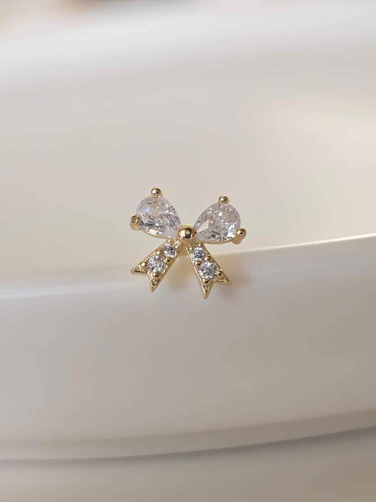 Fiyonk Kurdela Model Kıkırdak Piercing Tragus Helix Gold Renk Küpe - 1436