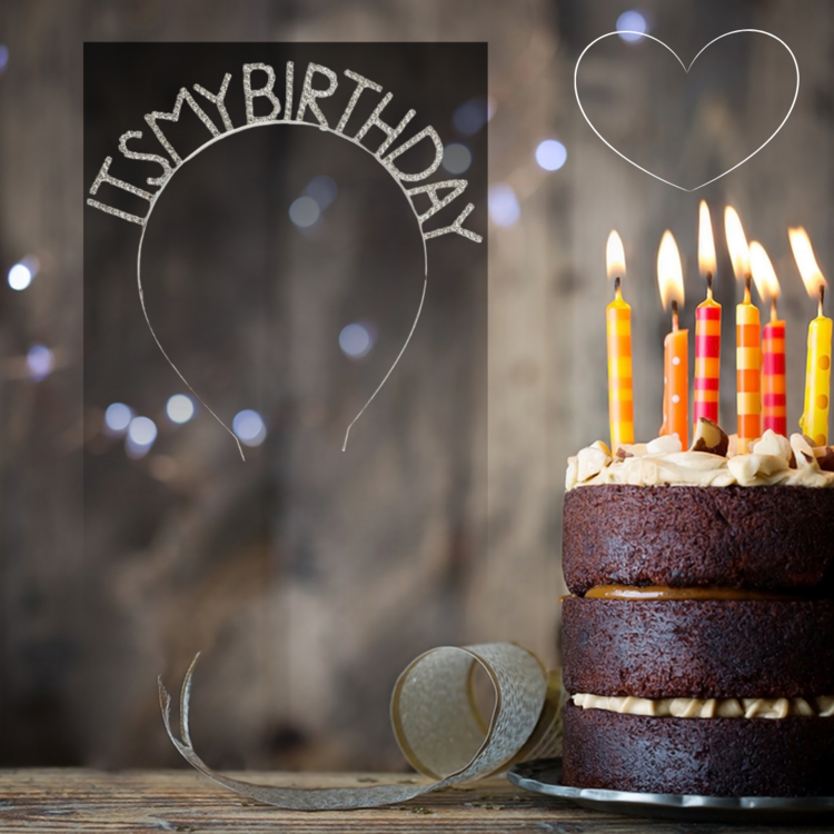 Doğum Günü It's My Birthday Metal Kristal Taşlı Taç - 1170