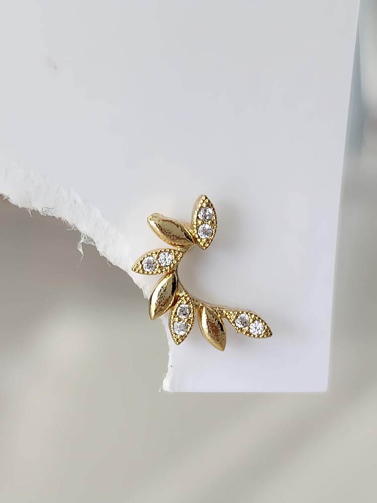 Buğday Başak Arpa Model Kıkırdak Piercing Tragus Helix Altın Gold Renk Küpe - 1569