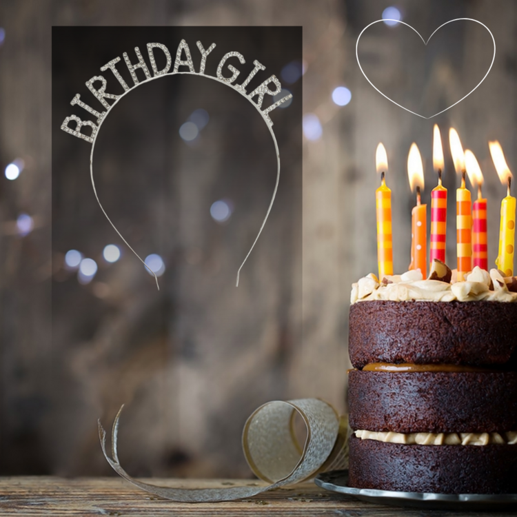 Doğum Günü Kızı Birthday Girl Metal Kristal Taşlı Taç - 1171