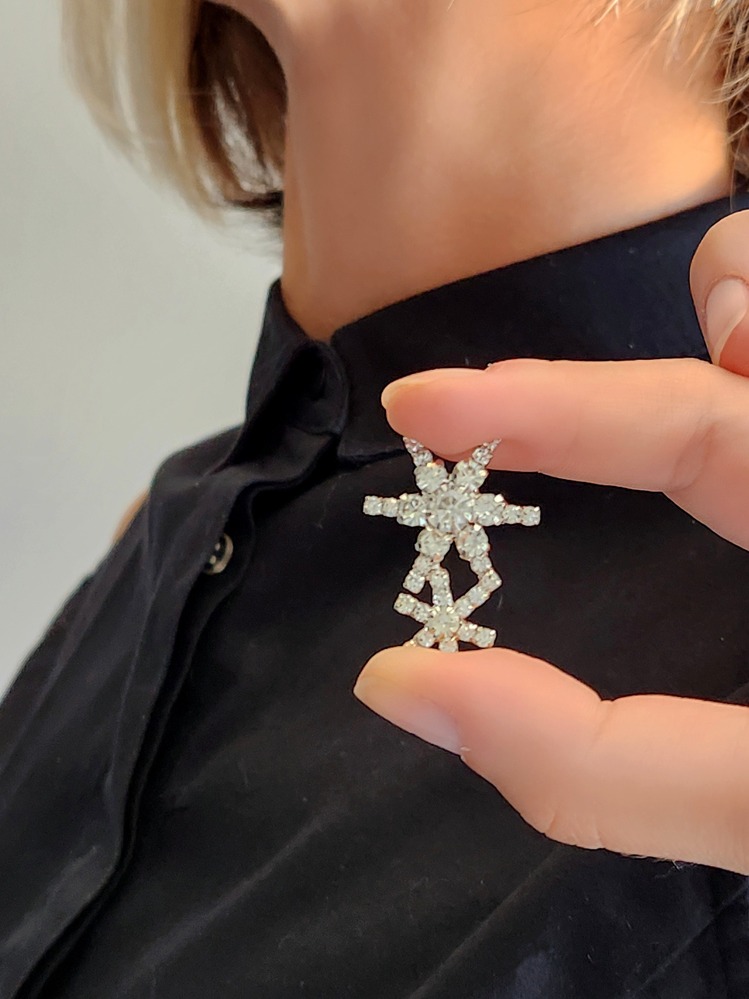 Kar Tanesi Model Kristal Taşlı Küpe - 1209