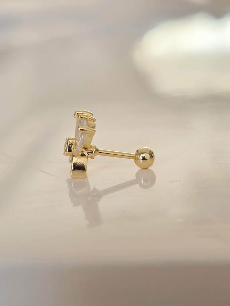 Fiyonk Kulak Model Kıkırdak Piercing Tragus Helix Gold Renk Küpe - 1438