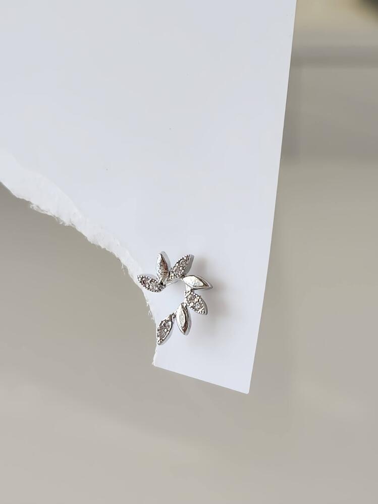 Buğday Başak Arpa Model Kıkırdak Piercing Tragus Helix  Gümüş Renk Küpe  - 1568